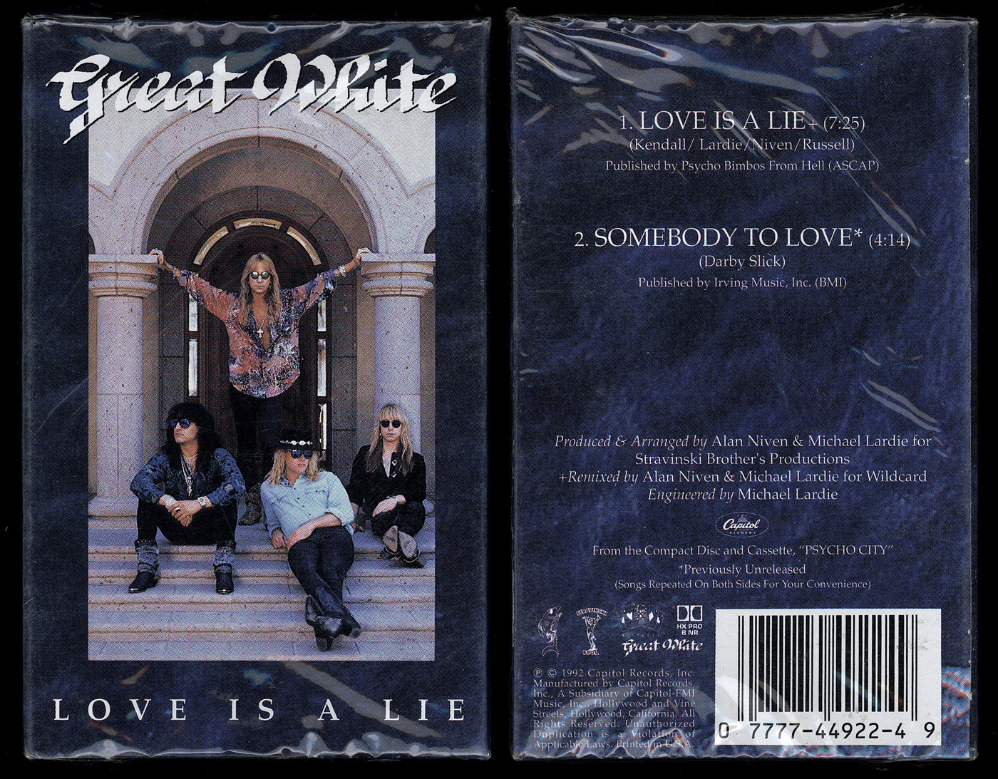 Great White cassingle front and back